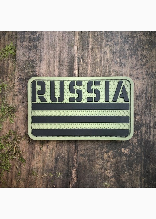 Патч «Russia» Olive, ПВХ